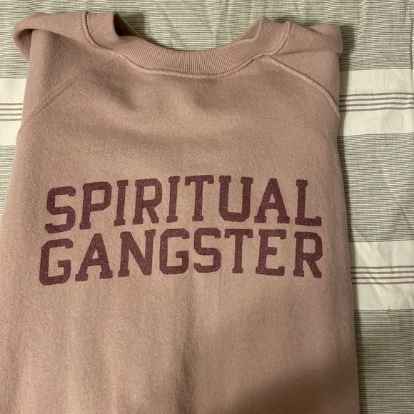Spiritual Gangster sweatshirt. Size medium. Color was called rose quartz - Picture 3 of 6